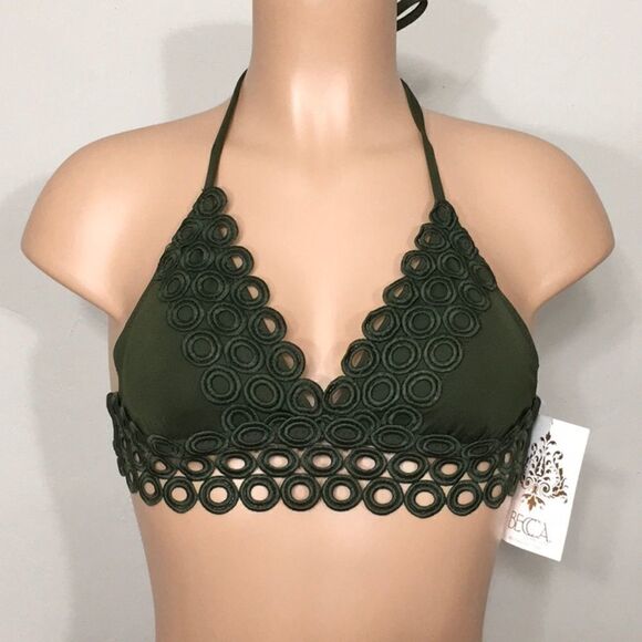 BECCA Siren green bikini top. NWT - Picture 5 of 8